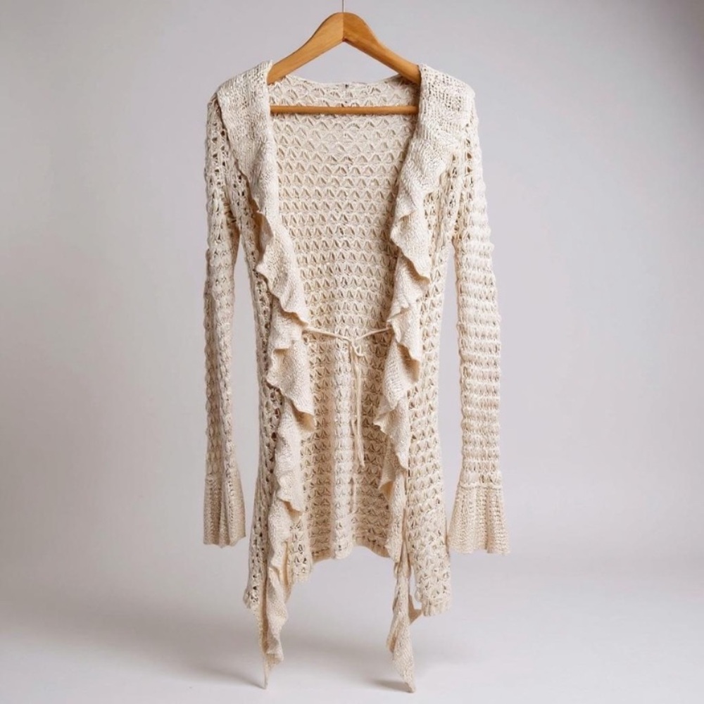 #52 - Diane Von Furstenberg Hand Crocheted Cardigan